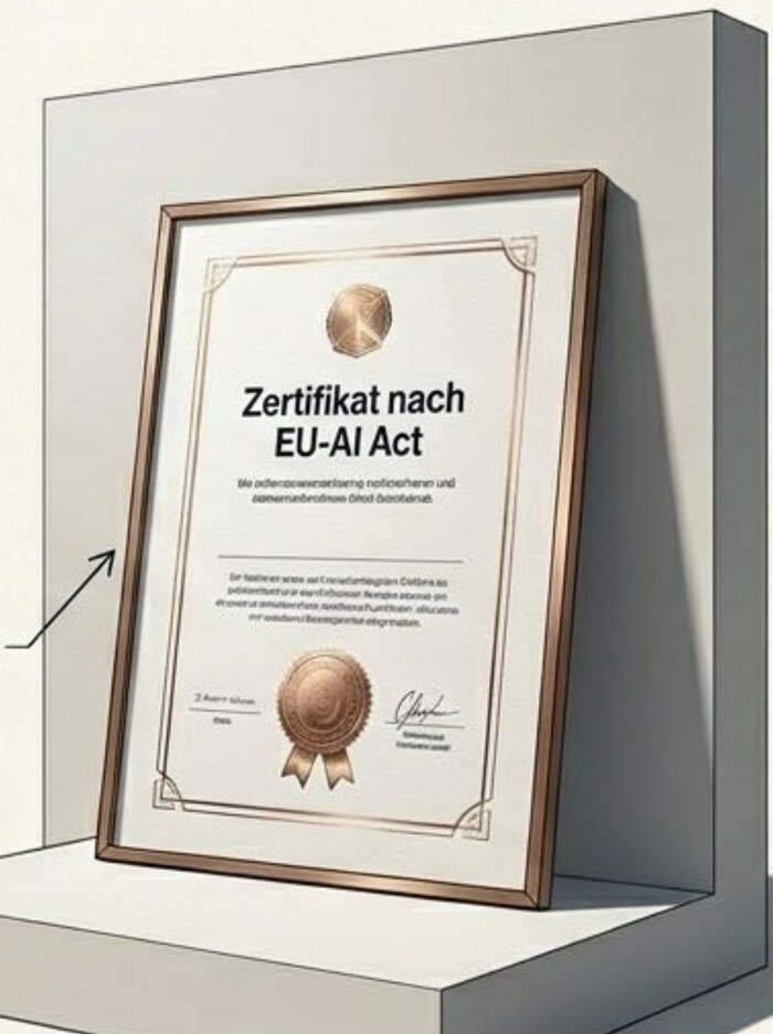 Gerahmtes Zertifikat nach EU-AI Act